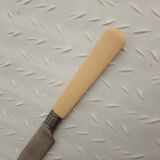 12 old silver ferrule cheese knives