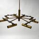 Mid-Century Ceiling Light in Brass & Metal from Stilnovo, Italy, 1950s