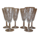 Set of 6 champagne flutes in Reims crystal glass 1950