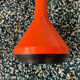 1970's Italian ashtray in mandarin orange plastic with its Space Age tulip foot