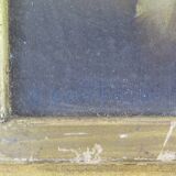 Antique oil painting portrait young lady oil on panel with gilded frame