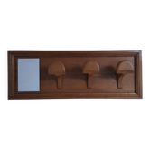wall coat rack solid oak vintage mirror