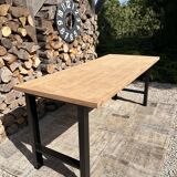 High table, island in wood and metal