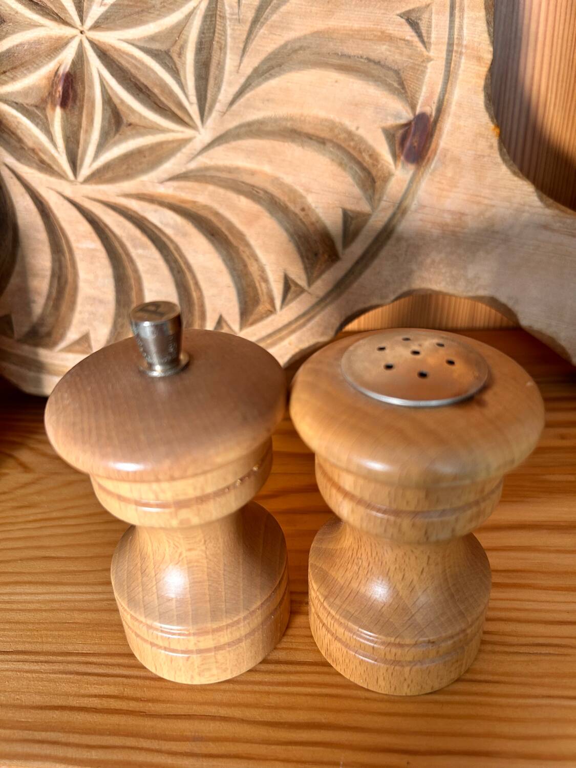 Marilux pepper mill and salt shaker