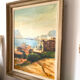 Old oil on canvas, Mediterranean port scene signed Rufo.