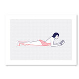 Illustration A4 naiade no. 4/8 bretagne baigneuse mer