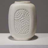 Oval matte ceramic vase, 1930s