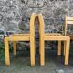 Suite of 8 solid beech chairs