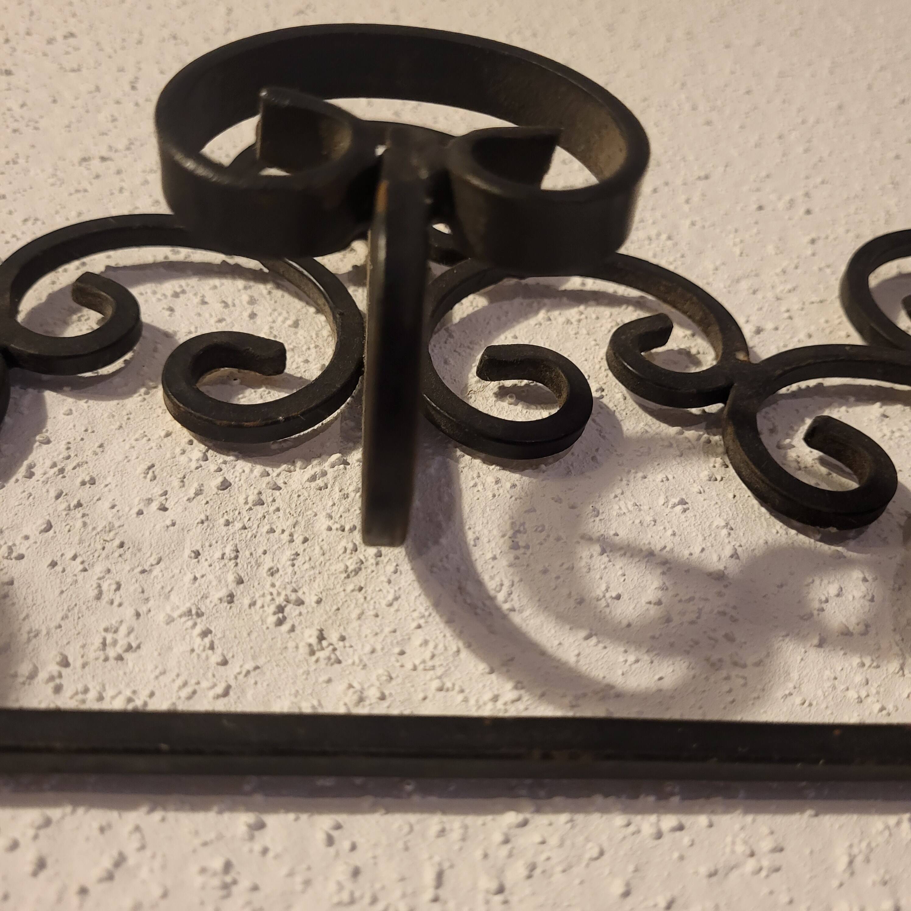 Decorative wrought iron wall hook