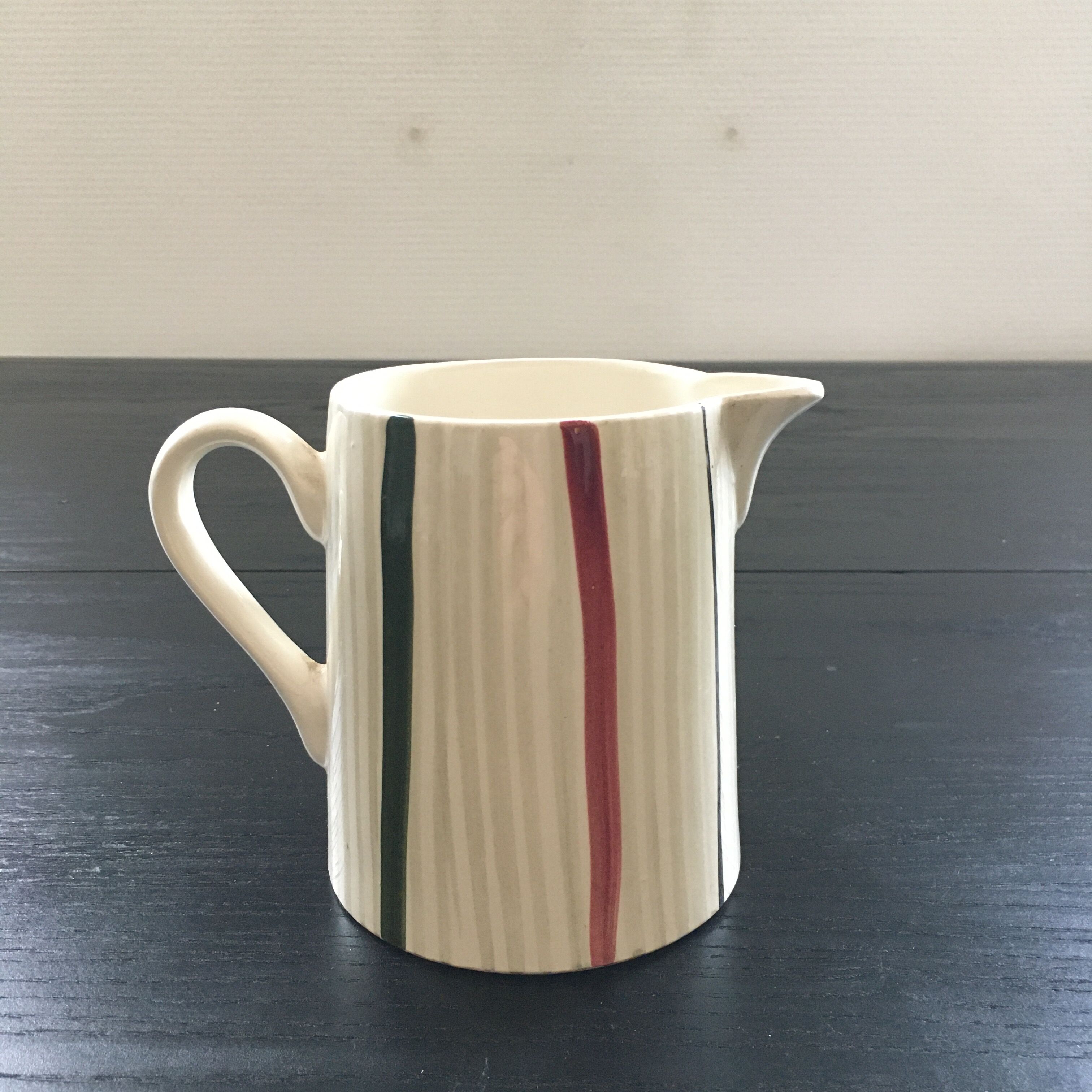 Pitcher green and red stripes