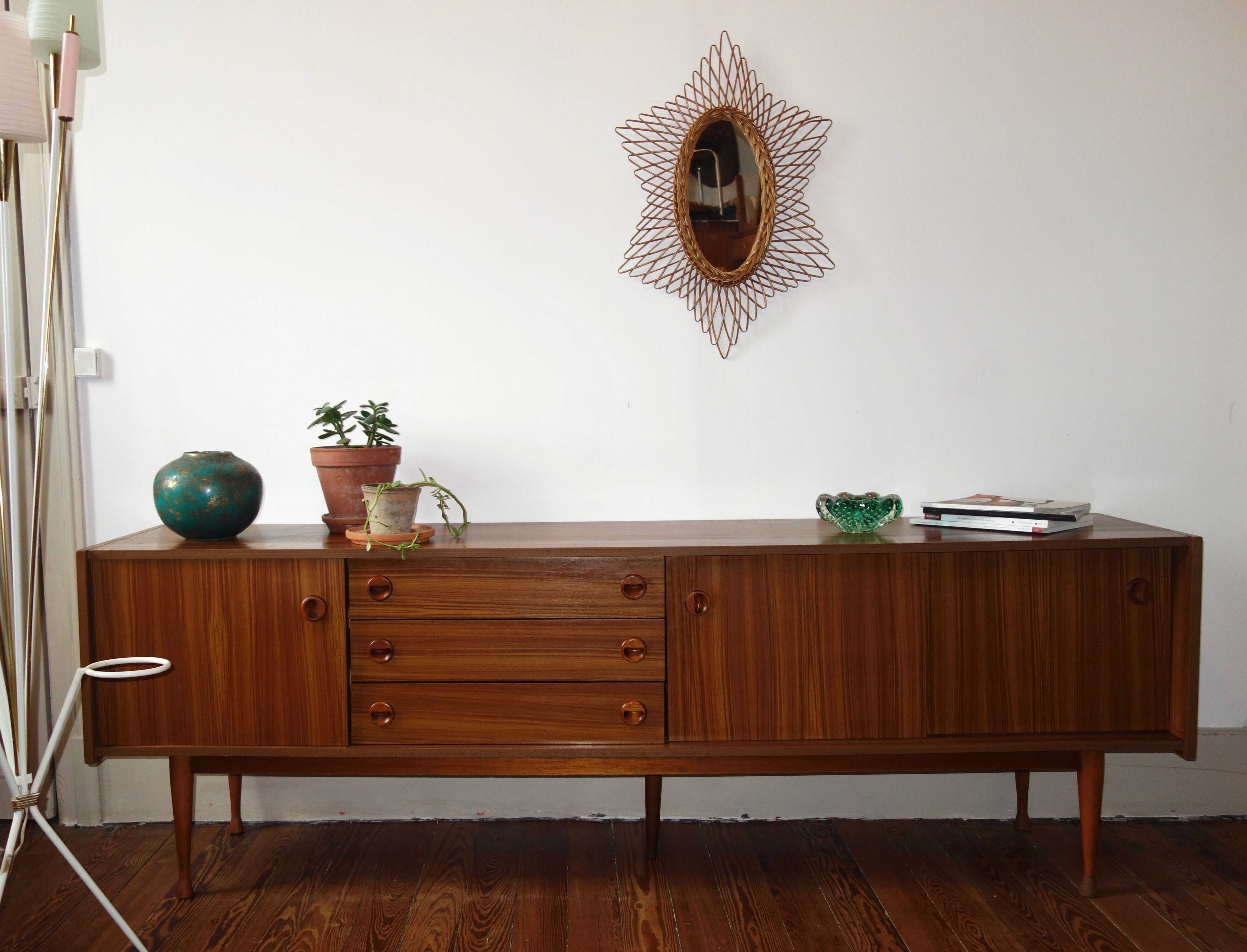 Enfilade scandinave en teck années 60