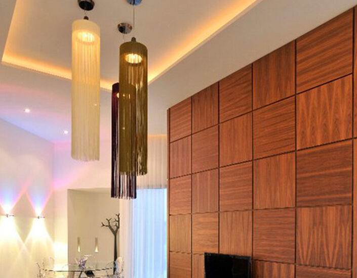 Pendant swing one 9028-07 chrome & purple strings