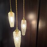 Vintage diamond point rocket suspension cascade globes