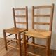 Lot de 6 chaises en orne et paille