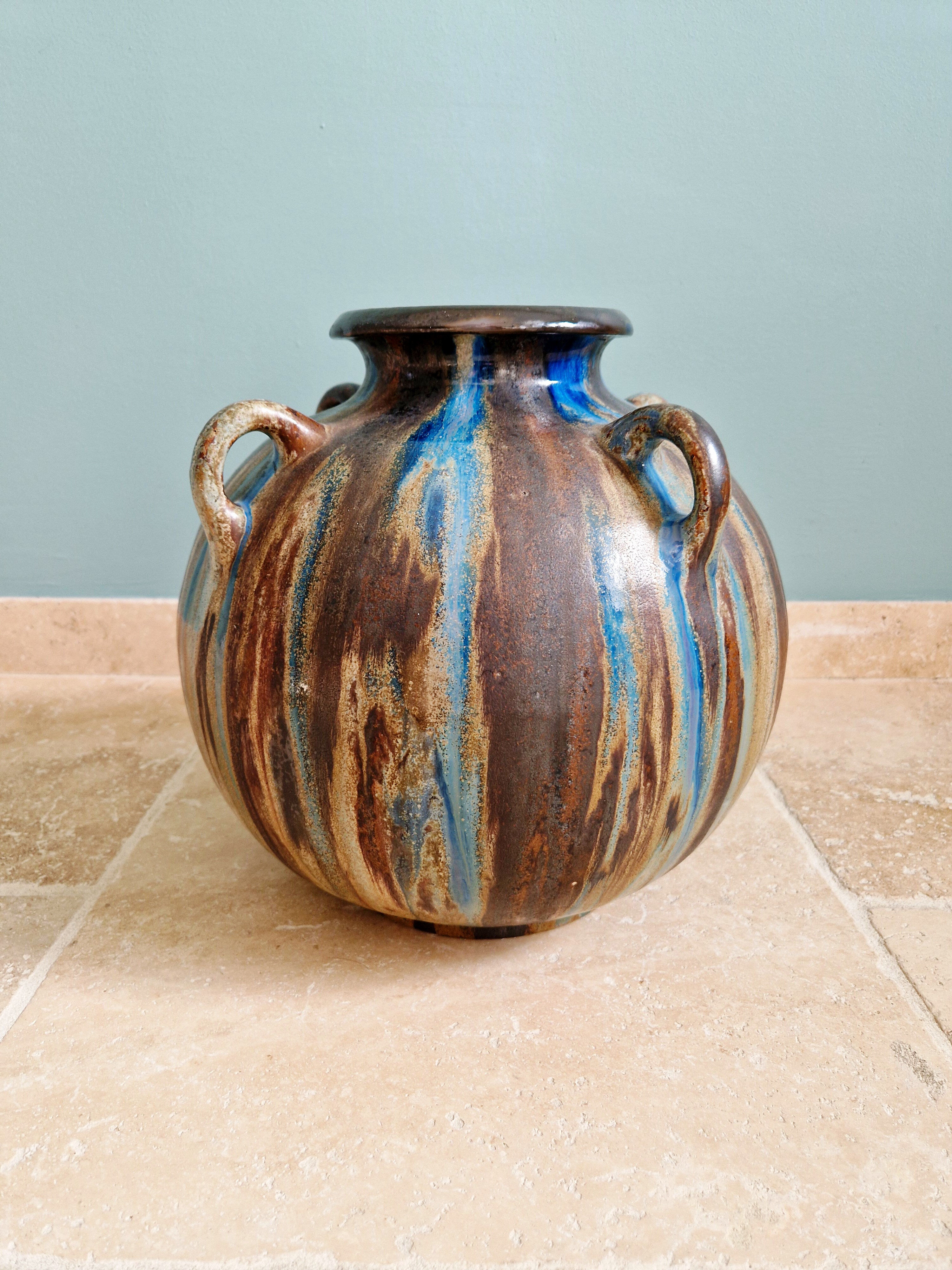Large flamed stoneware vase, Roger Guérin