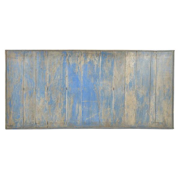 Table basse ancienne à patine bleue