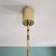 Geometric brass chandelier, design by Gaetano Sciolari, Boulanger, 1970.
