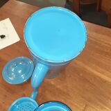 Cafetière en email bleu