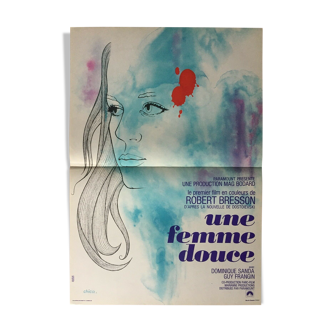 Affiche cinéma "Une Femme Douce" Robert Bresson, Dominique Sanda 40x60cm 1969