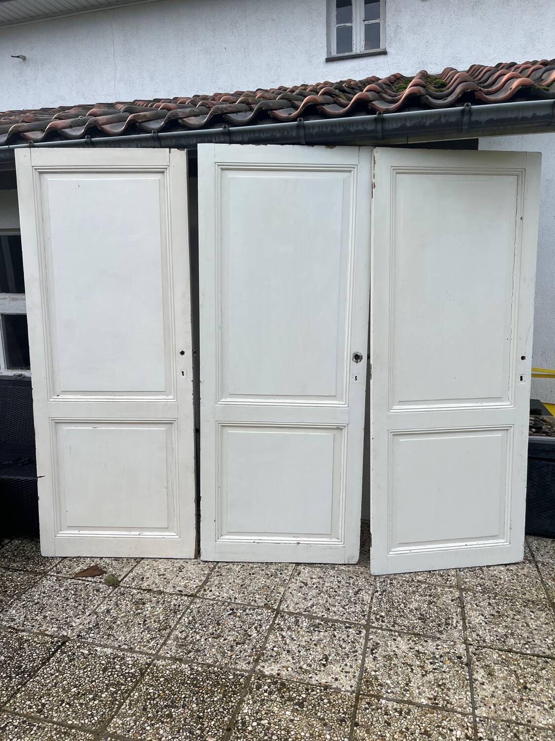 Set of 3 solid wood doors