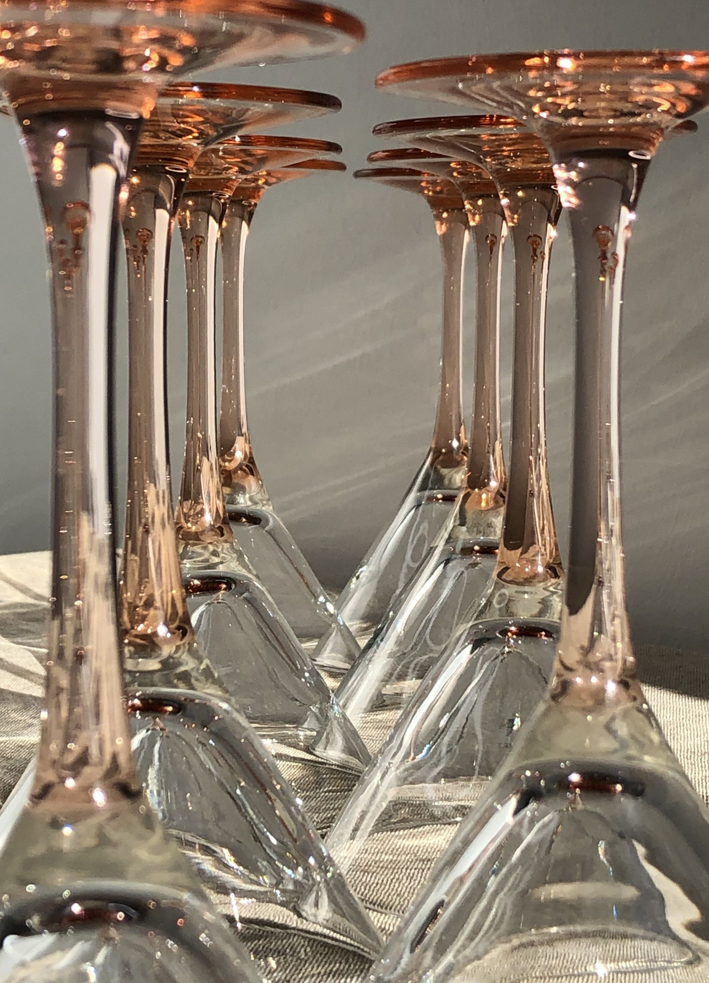 Set of 8  Luminarc Rosaline cocktail glasses