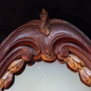 Mirror carved in oak with golden laurel leaves - early 19th century