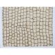 Modern Moroccan Berber Rug Made of Natural Ivory & Brown Wool, Beni Ourain Hand-Knotted Carpet