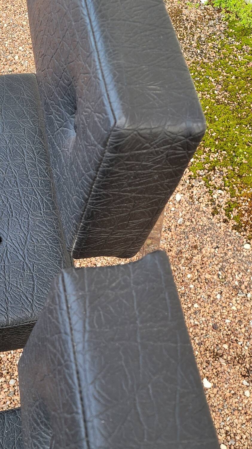 Pair of chromed design skai chairs - 1950s