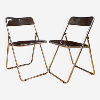 Une paire de chaises pliantes modernistes, années 1970