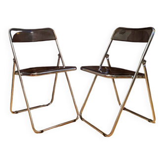 Une paire de chaises pliantes modernistes, années 1970