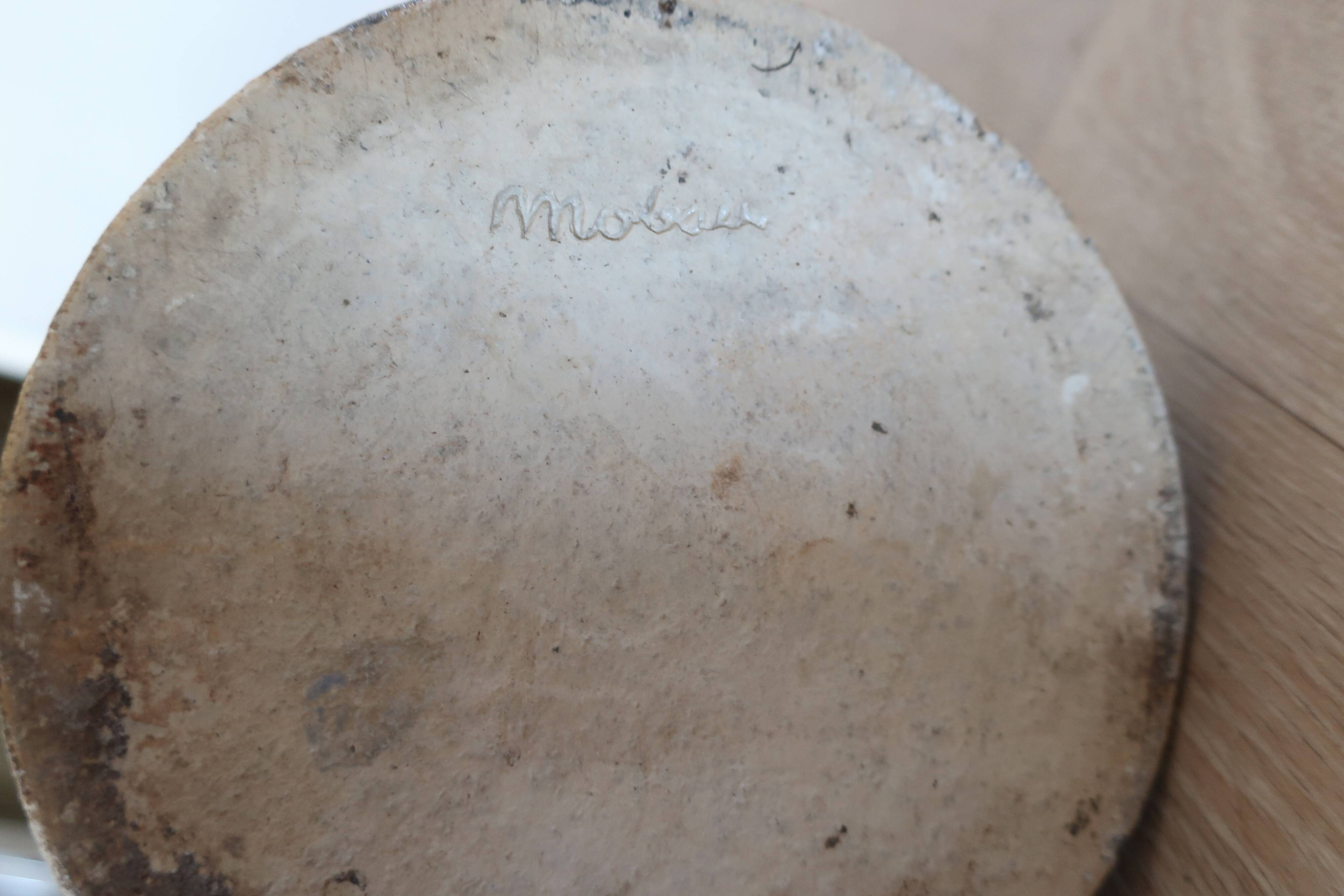 Jaan mobach, utrecht netherlands, large ceramic floor lamp 1960s