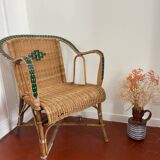 Vintage wicker armchair