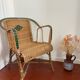 Fauteuil en osier vintage