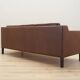 Canapé en cuir marron, design danois, années 1970, production : Danemark
