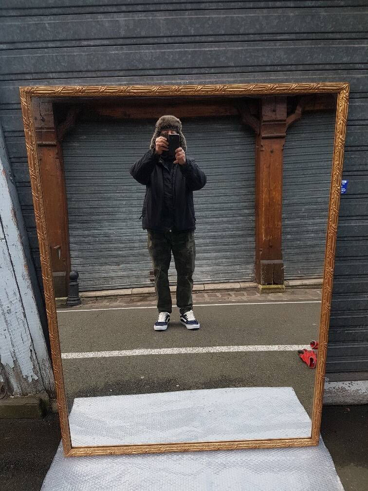 Golden mirror in louis xv style