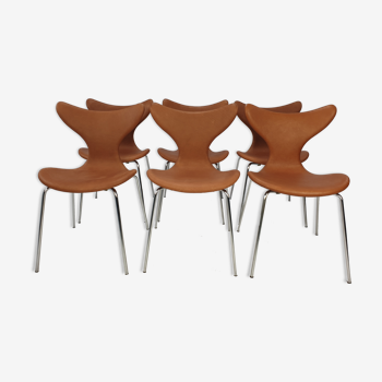 Ensemble de 6 chaises Lily par Arne Jacobsen pour Fritz Hansen, années 1960
