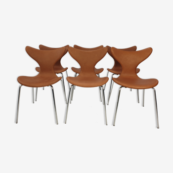 Set of 6 Lily chairs by Arne Jacobsen for Fritz Hansen, 1960s