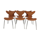 Set of 6 Lily chairs by Arne Jacobsen for Fritz Hansen, 1960s