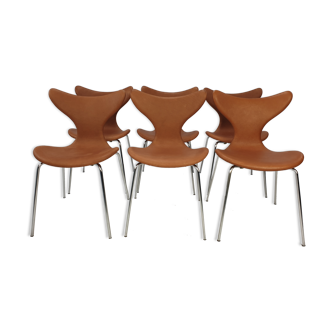 Set of 6 Lily chairs by Arne Jacobsen for Fritz Hansen, 1960s