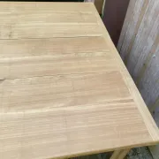 Renovated extendable farmhouse table in solid wood 140-240cm 1960