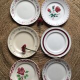 Old flat plates in red and green