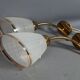 Pair of wall sconces frosted glass & brass 50