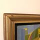 Mid-Century Modern Swedish "The Fruit Tree Pickers" Vintage Oil Painting, Framed