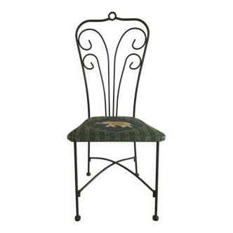 Chaise de jardin en acier et tissu
