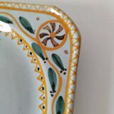 Square dish in earthenware Hubaudière & Bousquet (HB) Quimper