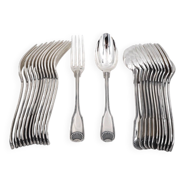 Cailar Bayard Coquille 12 dessert spoons, 24 pieces, 18 cm.
