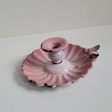 Candle holder enamelled pink cellar rat