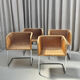 Set of 4 cantilever wicker chairs, attributed to Harvey Probber, USA, 1970s.
