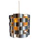 Suspension en aluminium Max Sauze, style mid-century modern, France, années 1970.