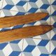 Pair of vintage wooden skis L=217cm